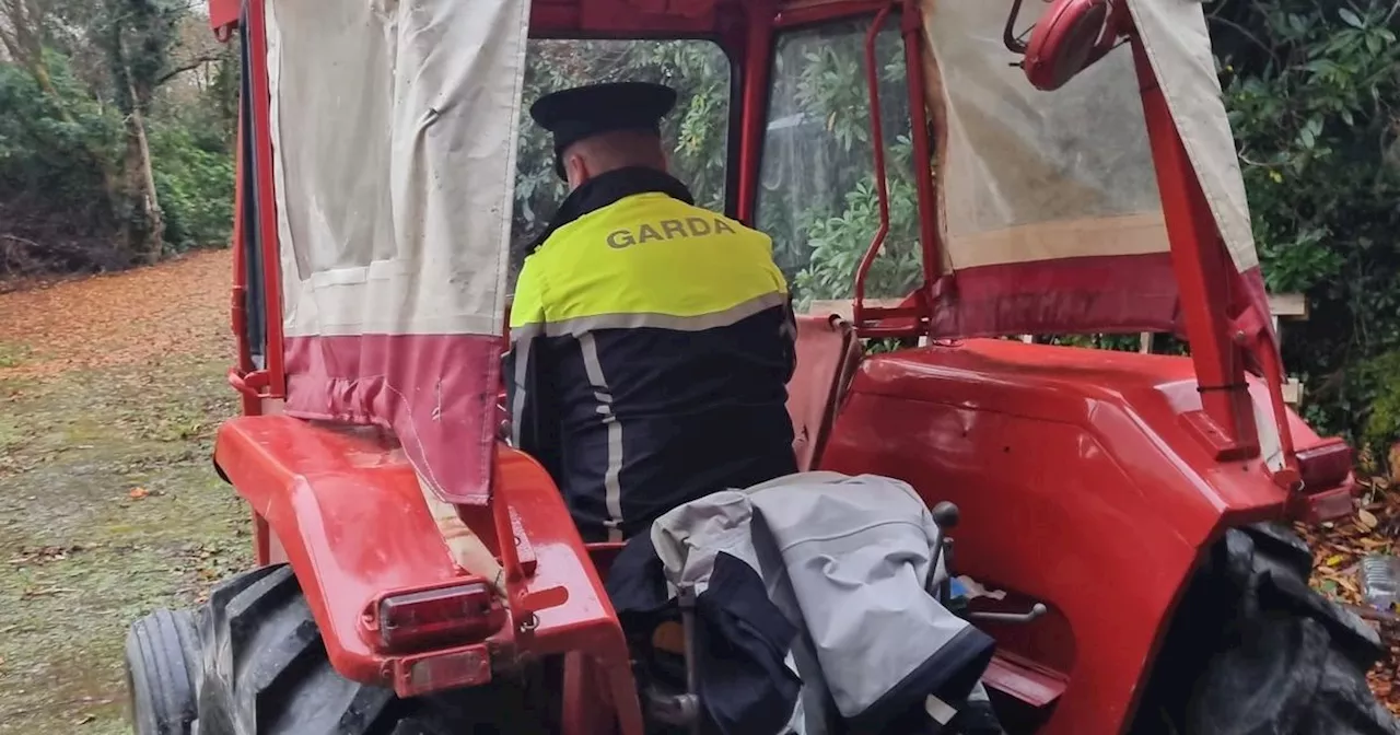 Gardai find children too small to reach pedals driving tractors on Donegal road