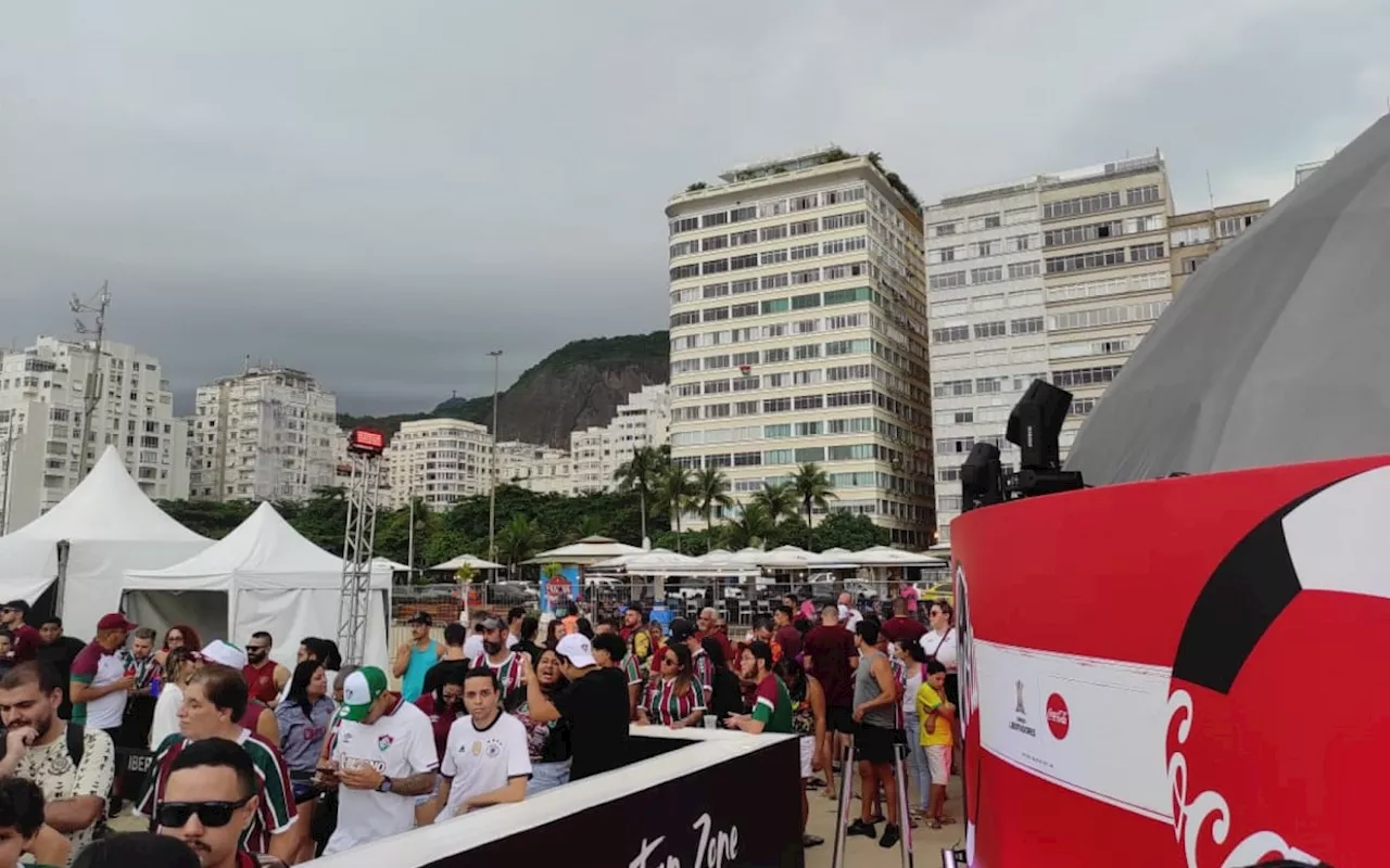 Espaço da Conmebol em Copacabana vira local seguro para torcedores antes da final da Libertadores