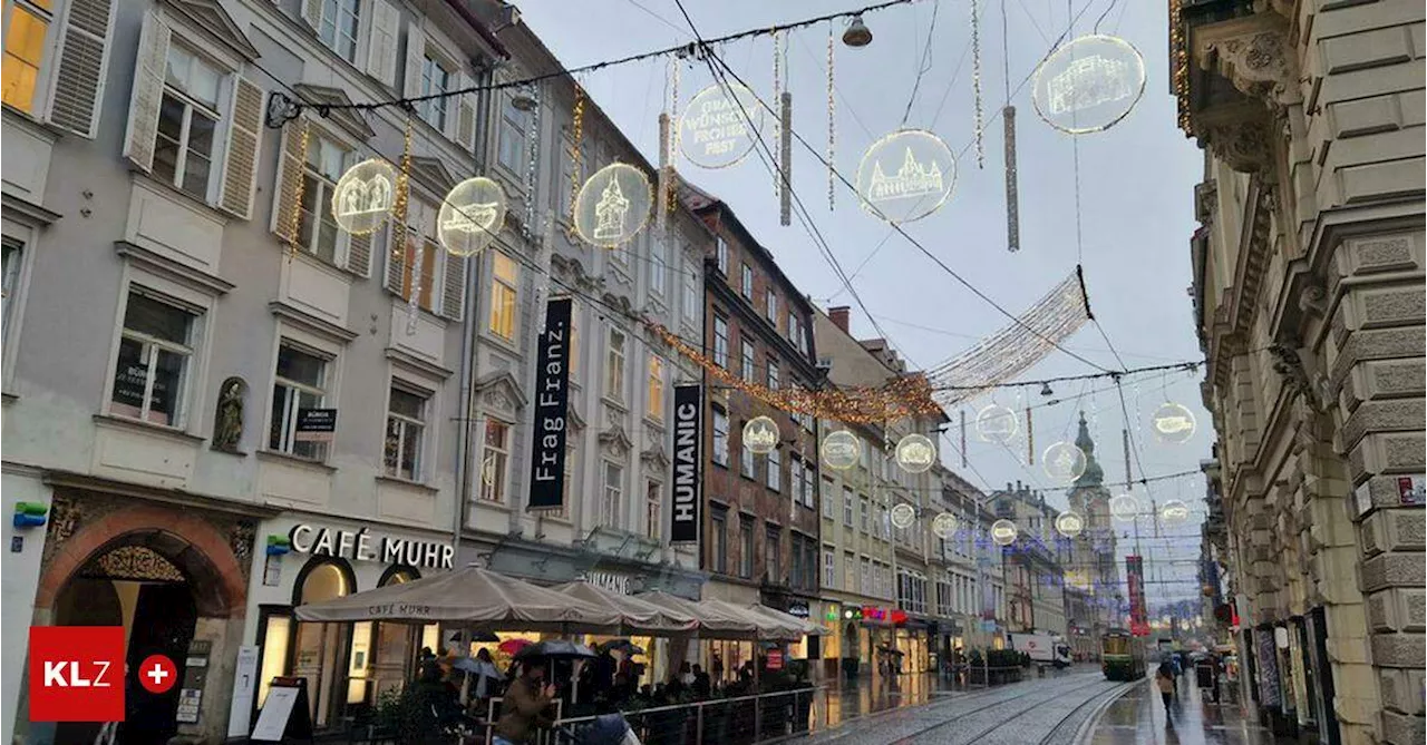 Grazer Weihnachtsbeleuchtung überraschend früh eingeschaltet