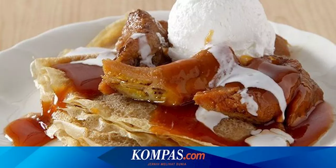 Resep Crepes Pisang Gula Merah, Camilan Sederhana Masak Pakai Teflon 