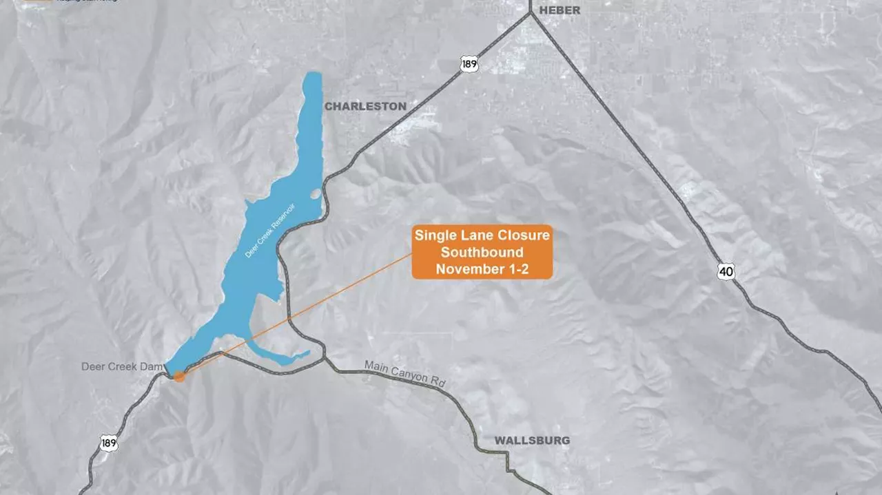 Provo Canyon lane closures to take effect Wednesday, Thursday for water supply maintenance