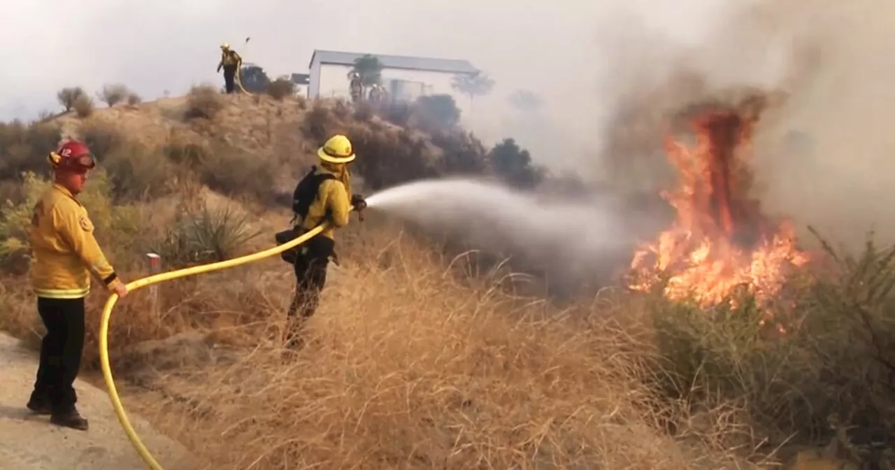 Fast-moving Highland fire prompts evacuations in Riverside County