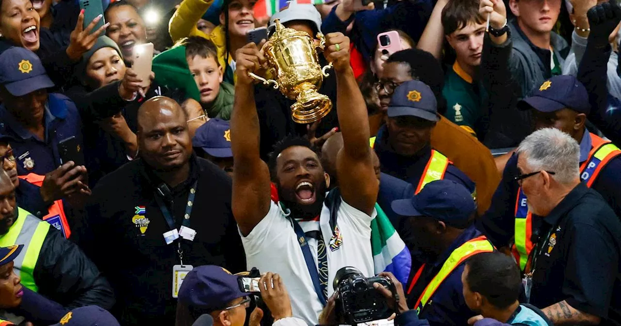 Coupe du monde de rugby : le retour triomphal des Springboks au pays