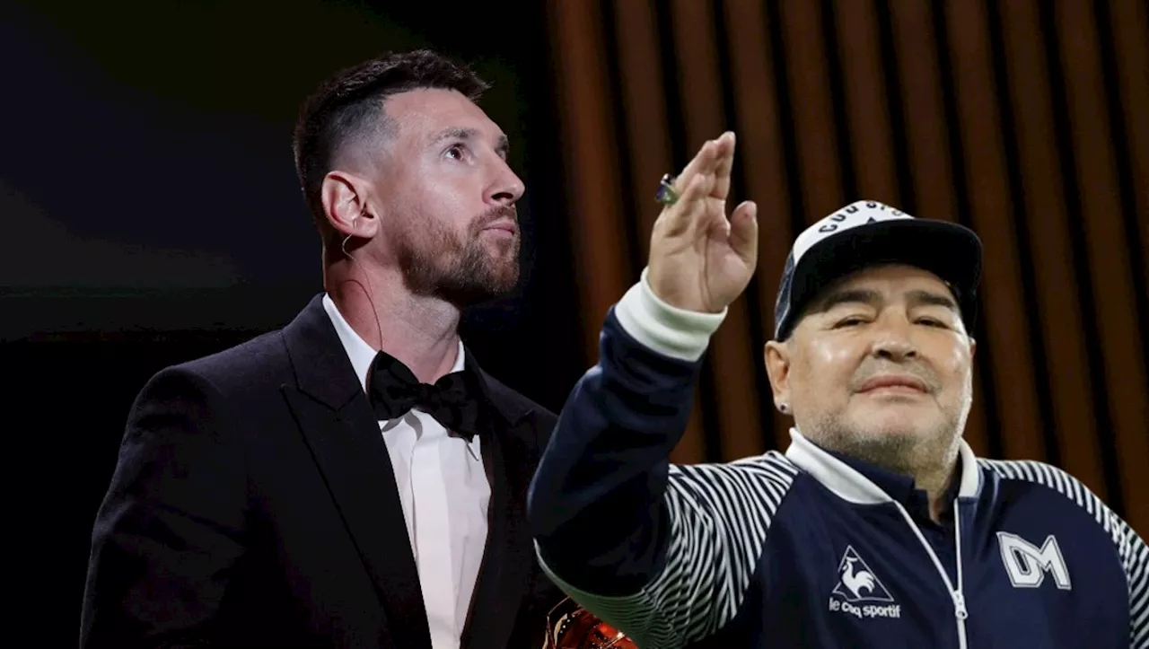 Lionel Messi dedica su Balón de Oro a Diego Maradona por su cumpleaños