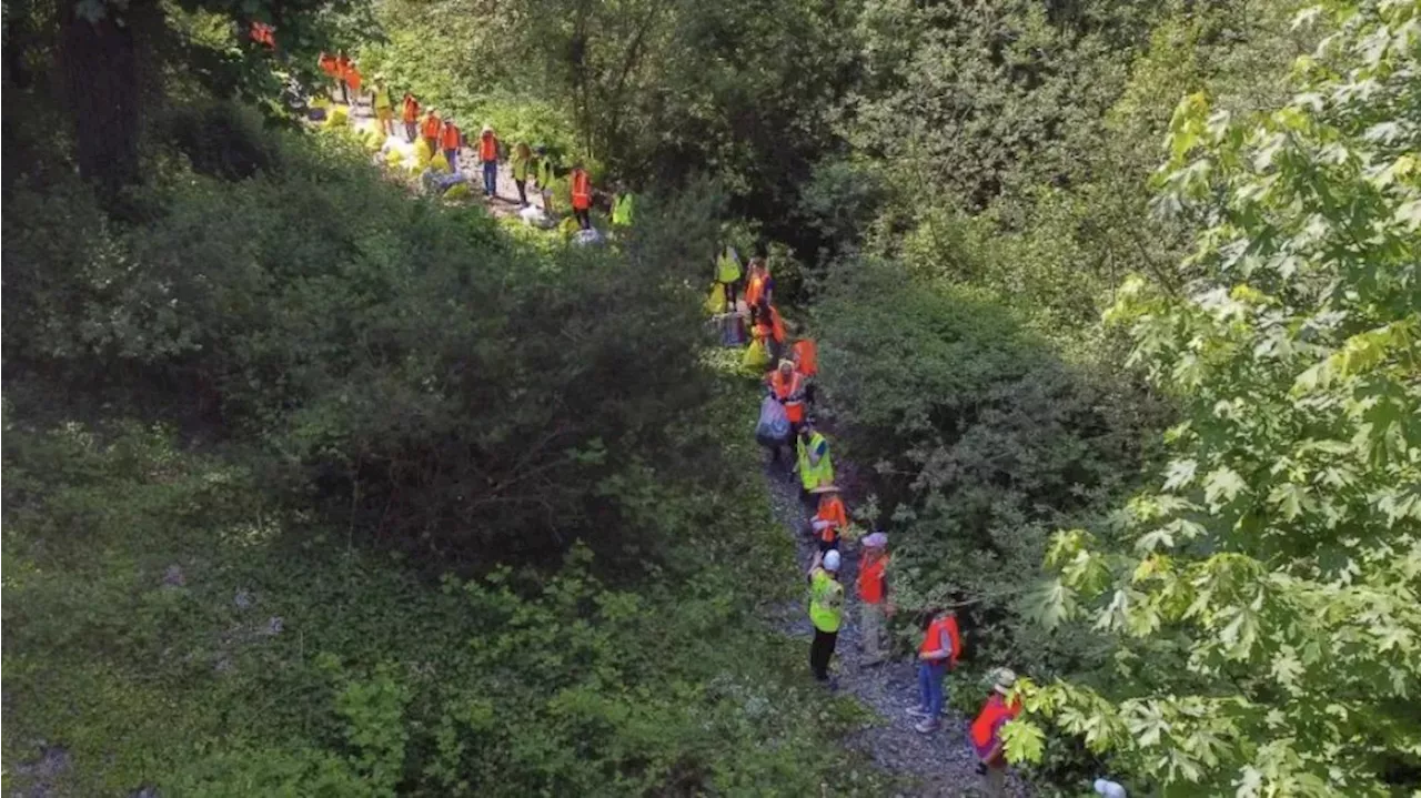 Volunteer group clears 1 million pounds of trash in Seattle homeless camps