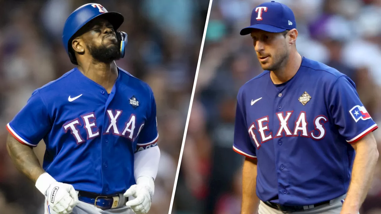 Rangers lose Adolis García, Max Scherzer for rest of World Series