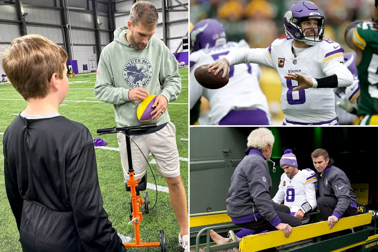 Kirk Cousins makes appearance at Vikings Halloween party one day after Achilles injury