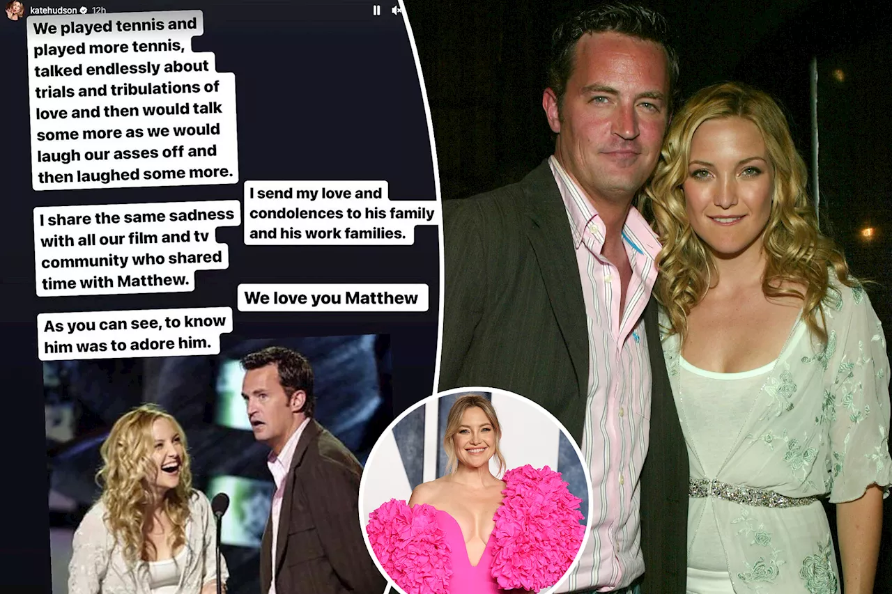 Matthew Perry and Kate Hudson would 'endlessly' talk about love before his death