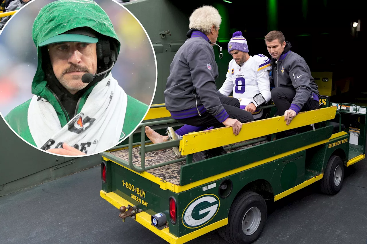 What Aaron Rodgers told Kirk Cousins after Vikings QB's brutal Achilles injury