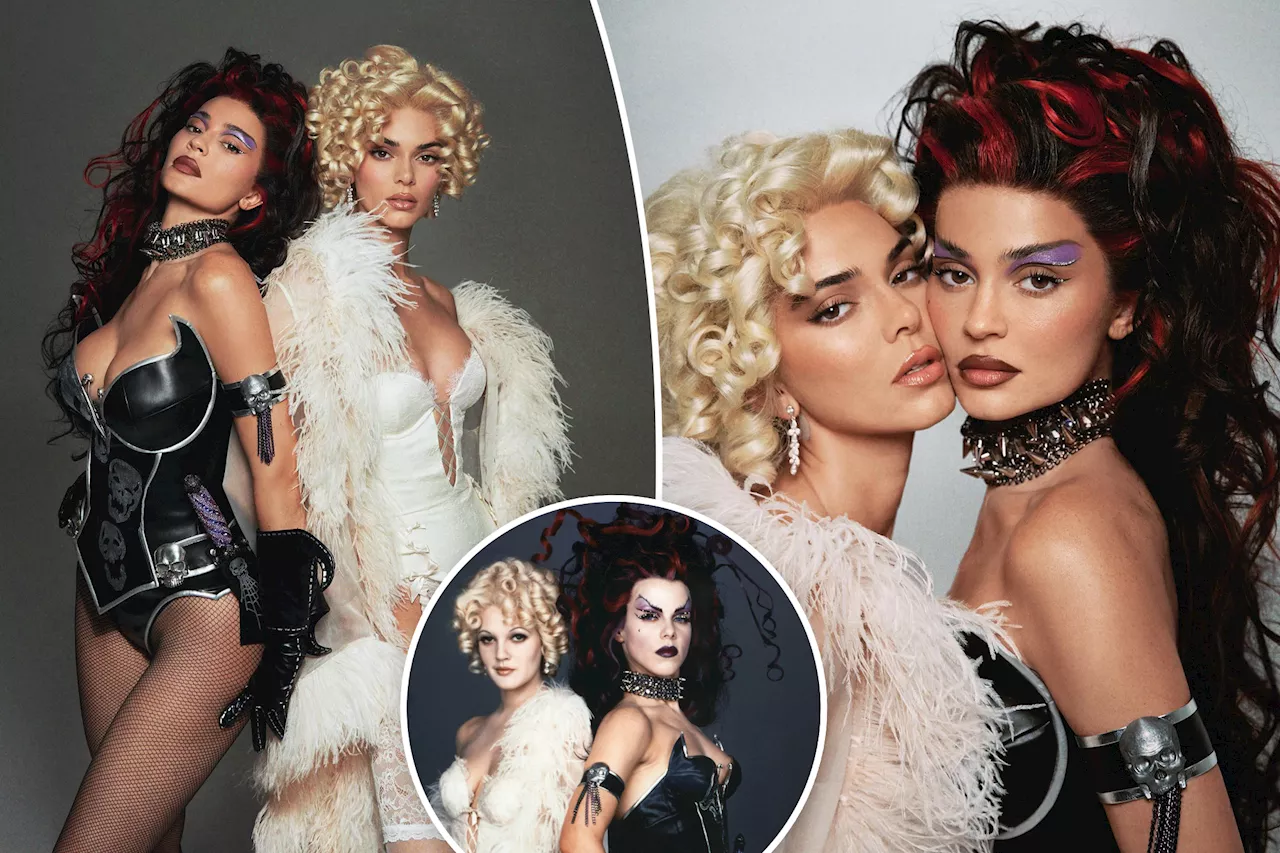 Kylie and Kendall Jenner recreate Drew Barrymore, Debi Mazar's sexy 'Batman Forever' looks for Halloween