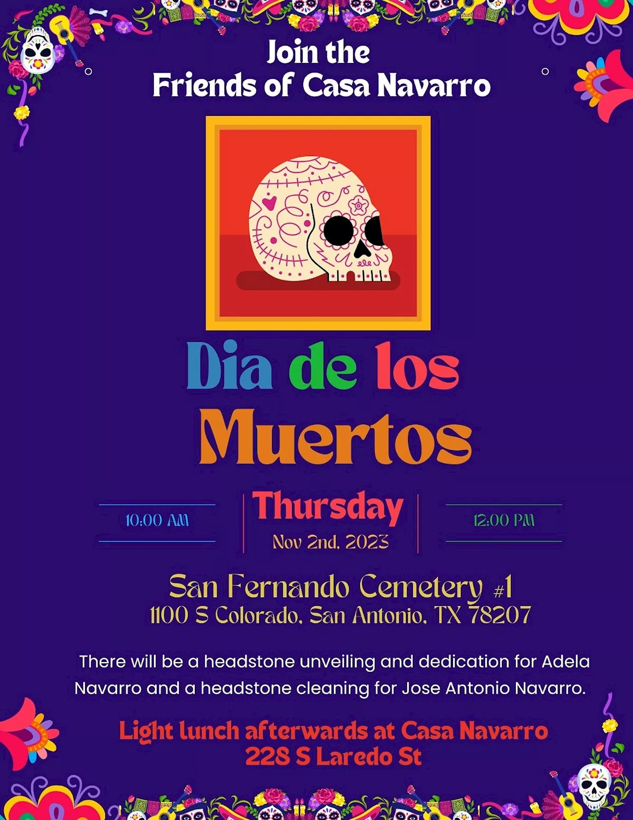 Dia de los Muertos Headstone Unveiling & Dedication