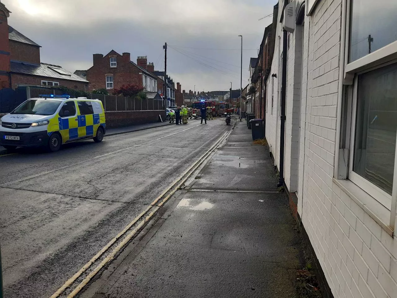 Police close Shrewsbury road after reports of house fire