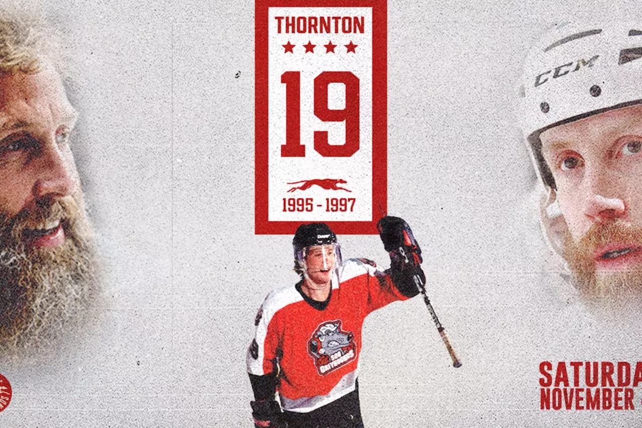 Joe Thornton's Number to be Retired by Sault Ste. Marie Greyhounds