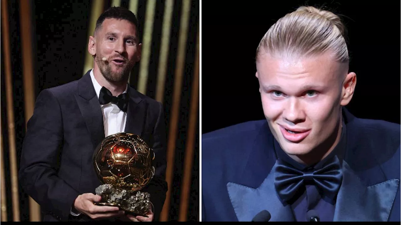 Erling Haaland breaks social media silence on Lionel Messi's Ballon d'Or win