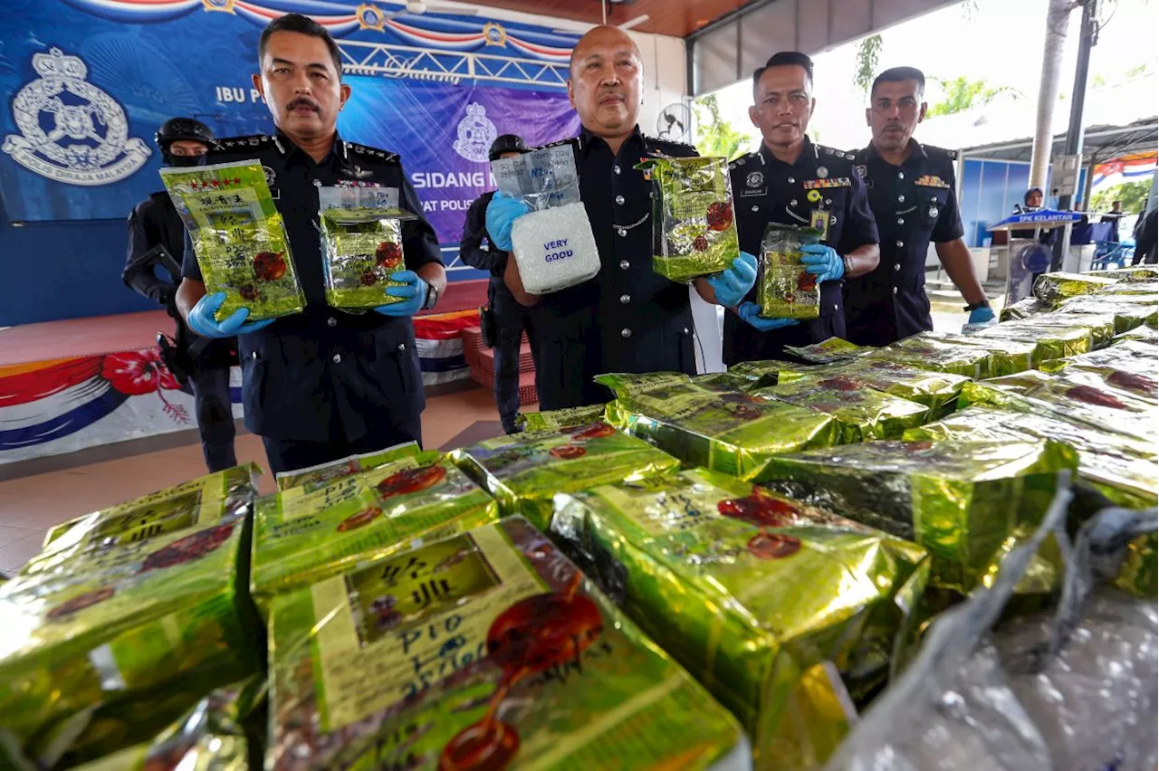 Eight nabbed, syabu worth RM17mil seized in Kelantan drug raids