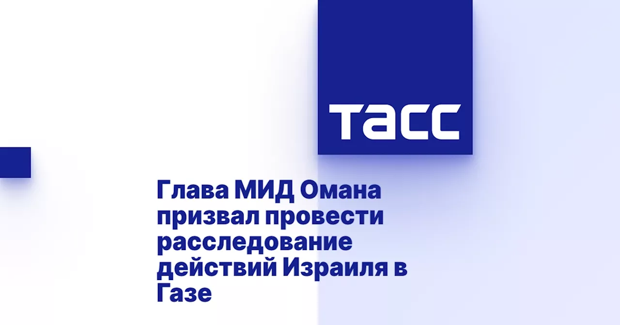 Глава МИД Омана призвал провести расследование действий Израиля в Газе