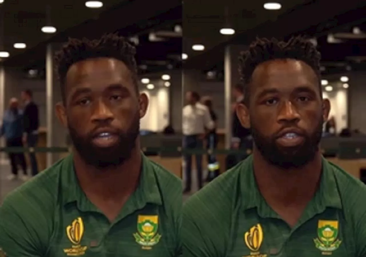 LEGEND: Siya Kolisi corrects a journalist at O.R. Tambo