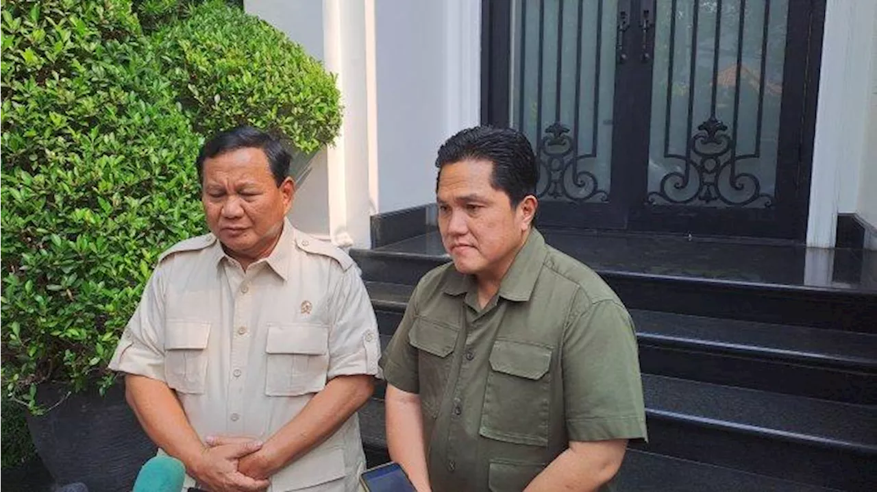 Erick Thohir Ungkap Obrolan dengan Prabowo Saat Makan Siang di Rumahnya