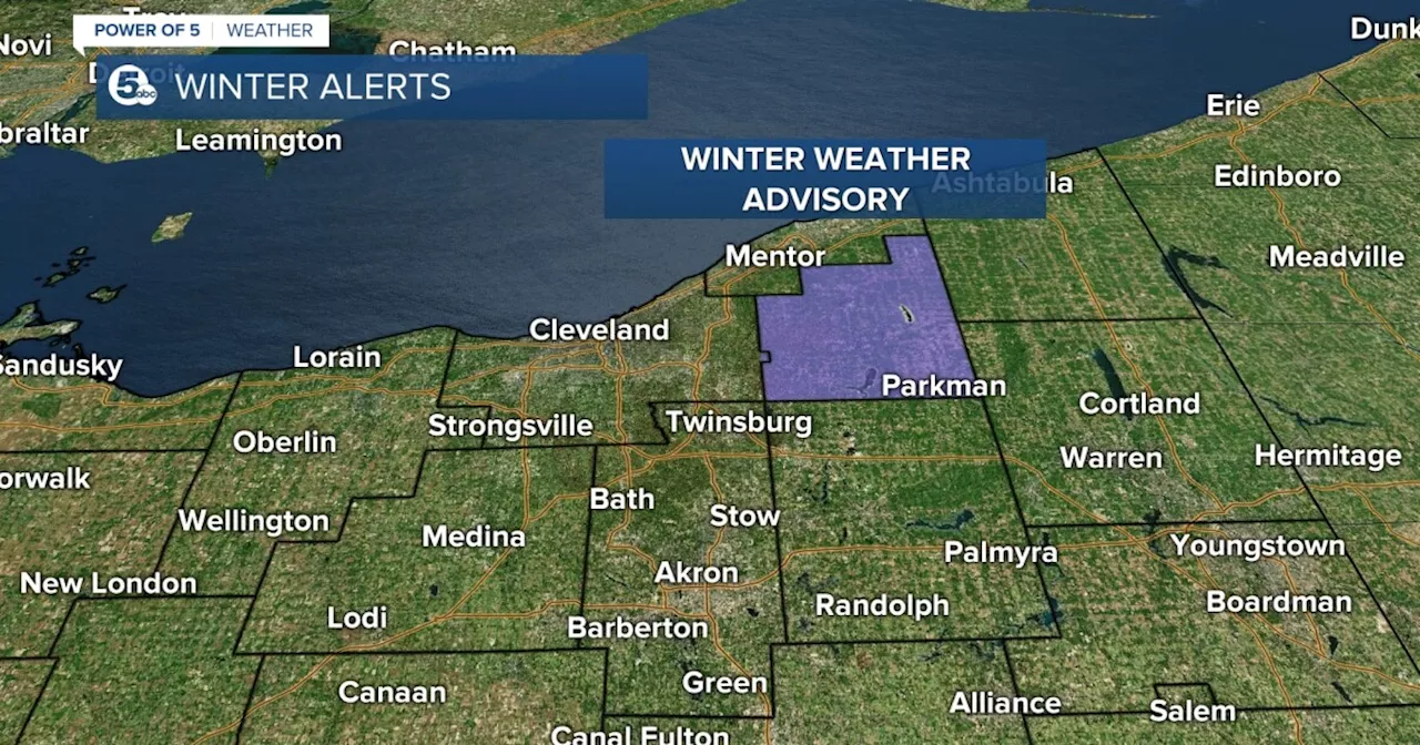 First of the season, Winter Weather Advisory issued for Geauga County