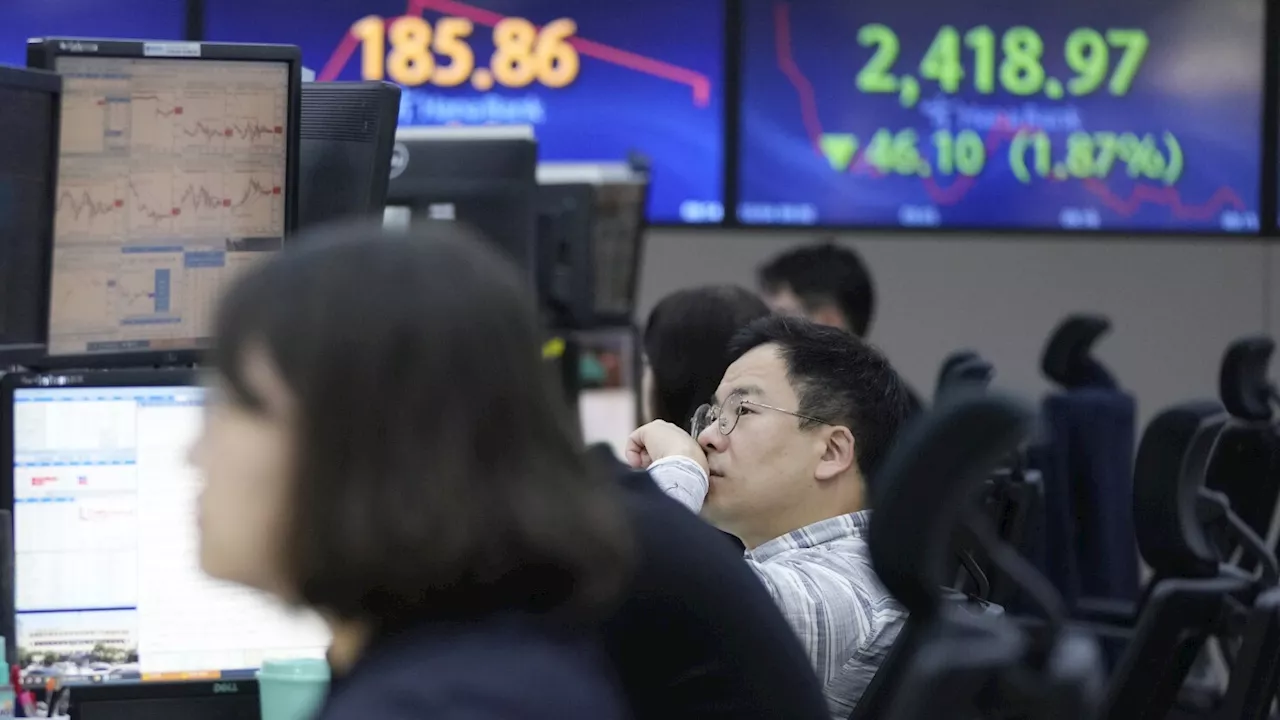 Stock market today: Asian shares are sharply lower, tracking a rates-driven tumble on Wall Street