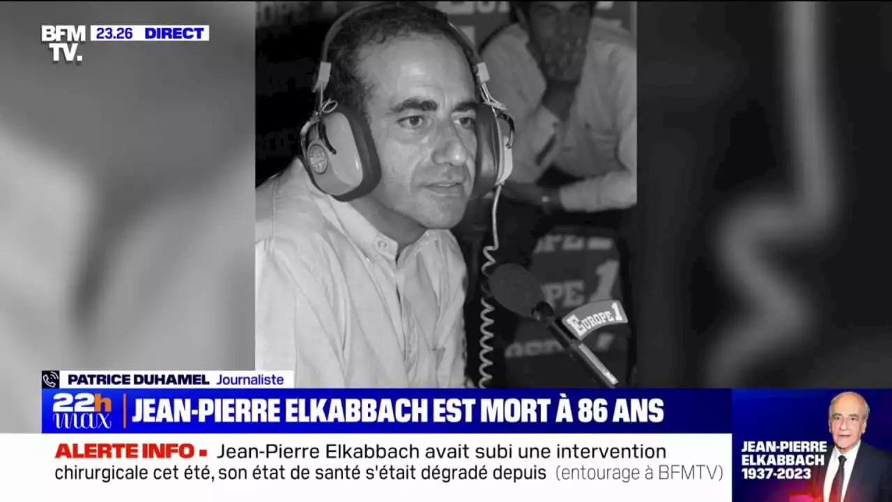 Décès de Jean-Pierre Elkabbach: 'Tous les grands dirigeants politiques français et internationaux connaissaient sa réputation', se souvient le journaliste Patrice Duhamel