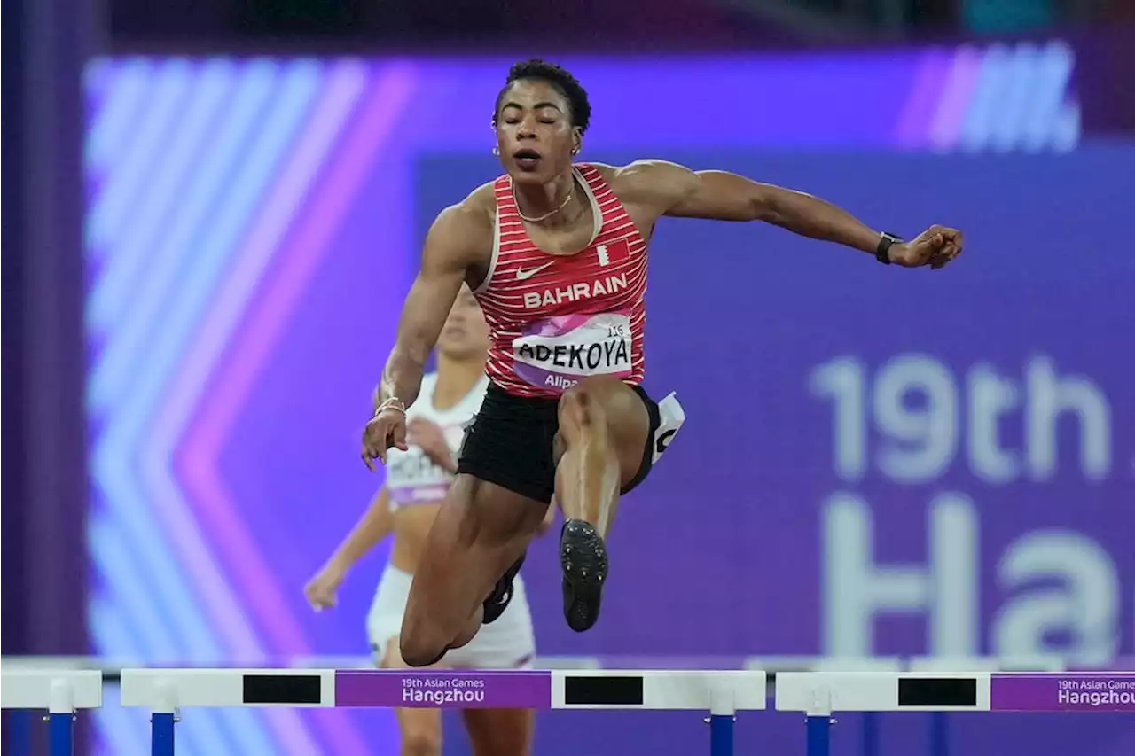 Adekoya bounces back from ban to win Asiad hurdles gold