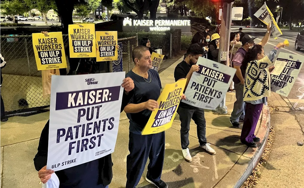 Kaiser strike begins, sending thousands to the picket line