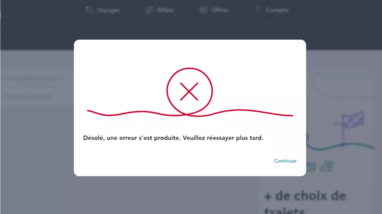 Des gros bugs sur SNCF connect après l’ouverture des réservations pour Noël