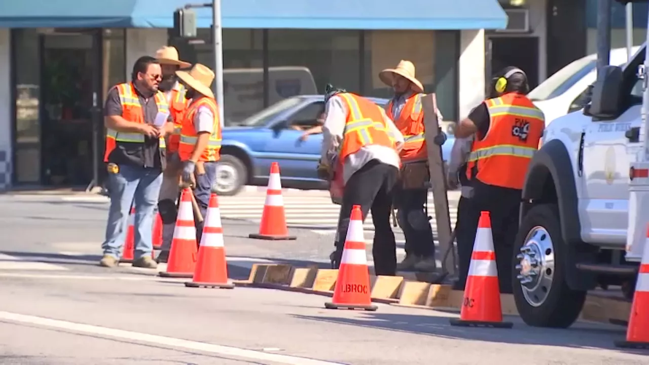 Long Beach installs protective barriers around shop that's endured car crashes