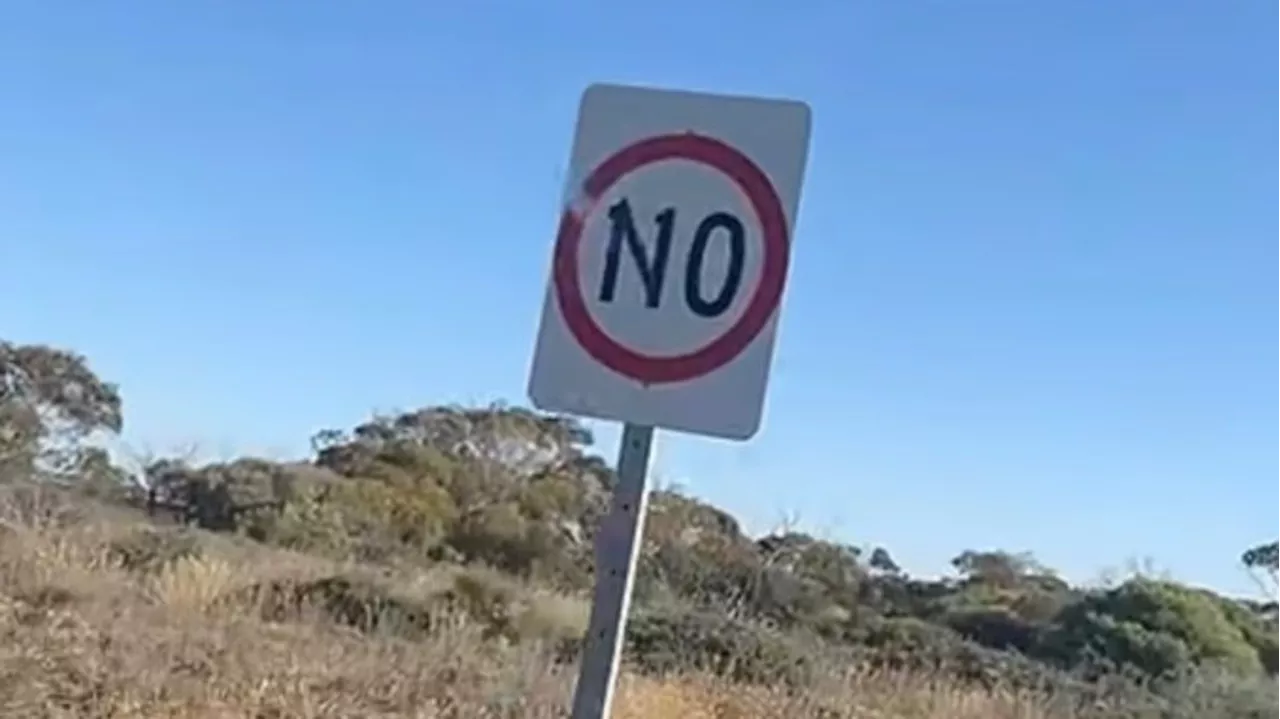 Bizarre road sign vandals popping up