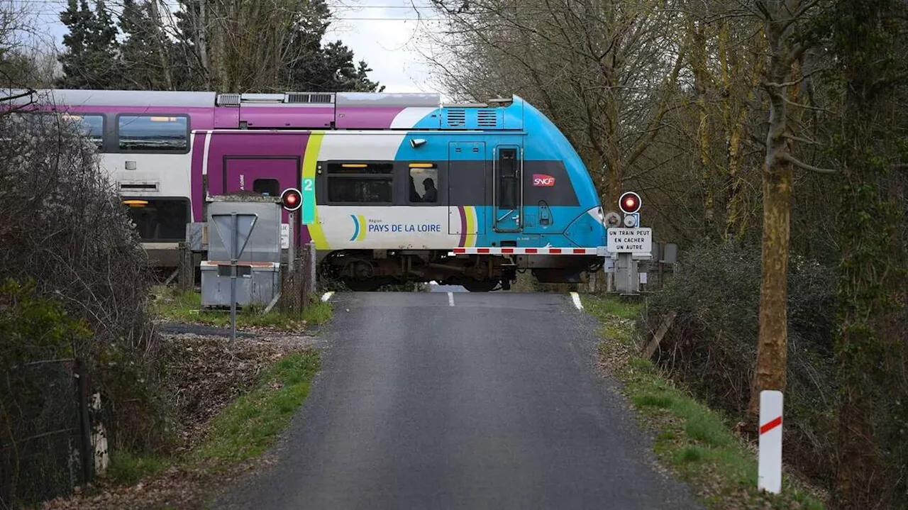 Le trafic ferroviaire perturbé dans le Maine-et-Loire, un passage à niveau endommagé