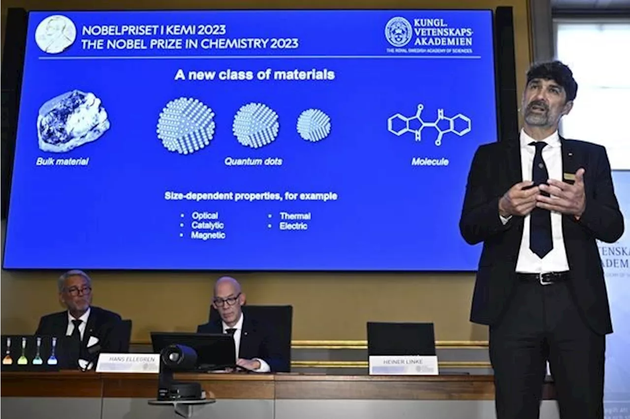 Trio wins Nobel Prize in chemistry for work on quantum dots, used in electronics and medical imaging