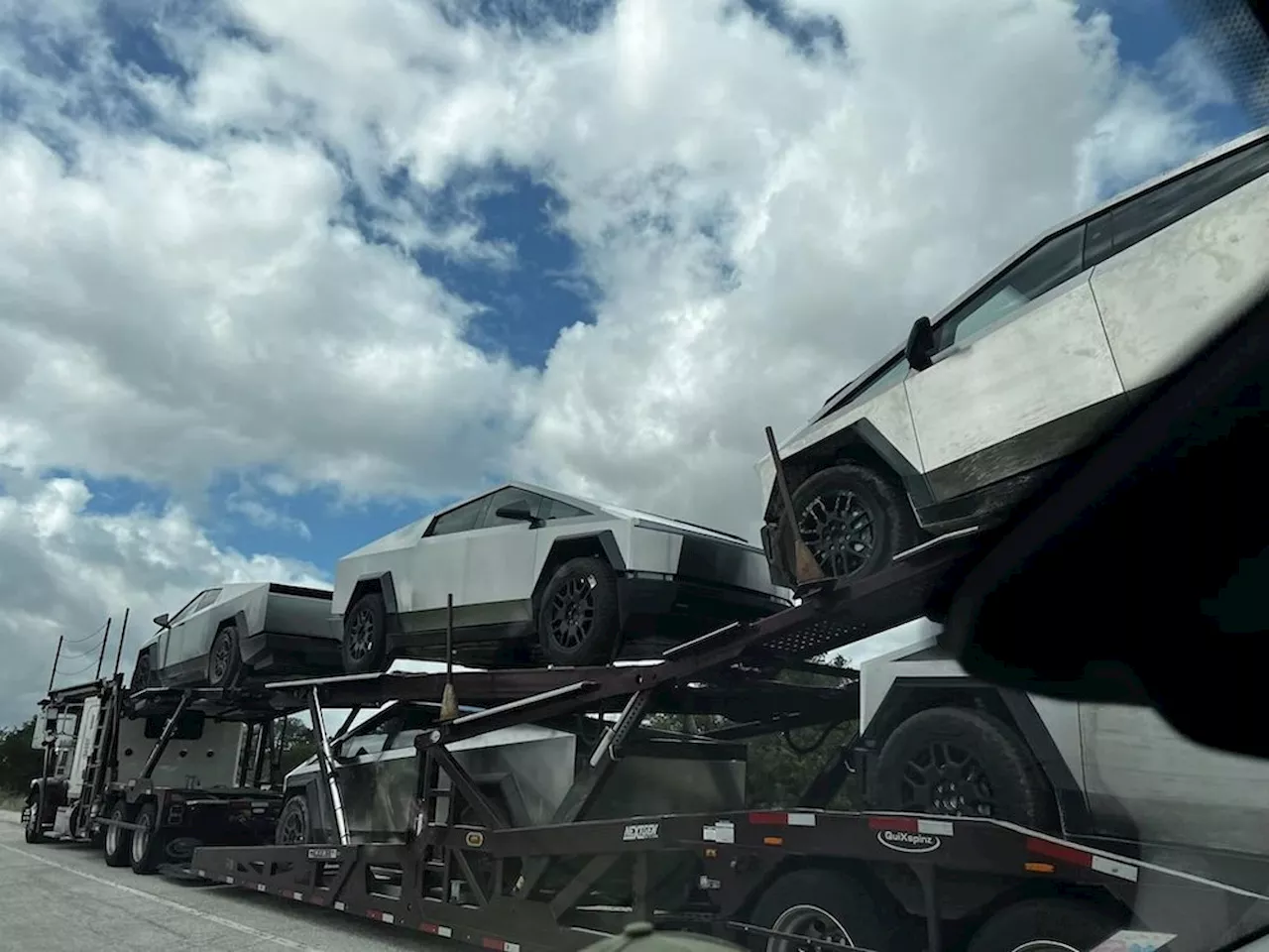 Shipment of long-overdue Tesla Cybertrucks spotted on I-10 in San Antonio