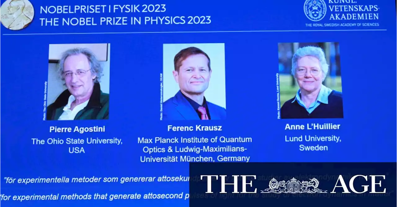 Nobel Prize in Physics awarded to scientists working on electrons in atoms