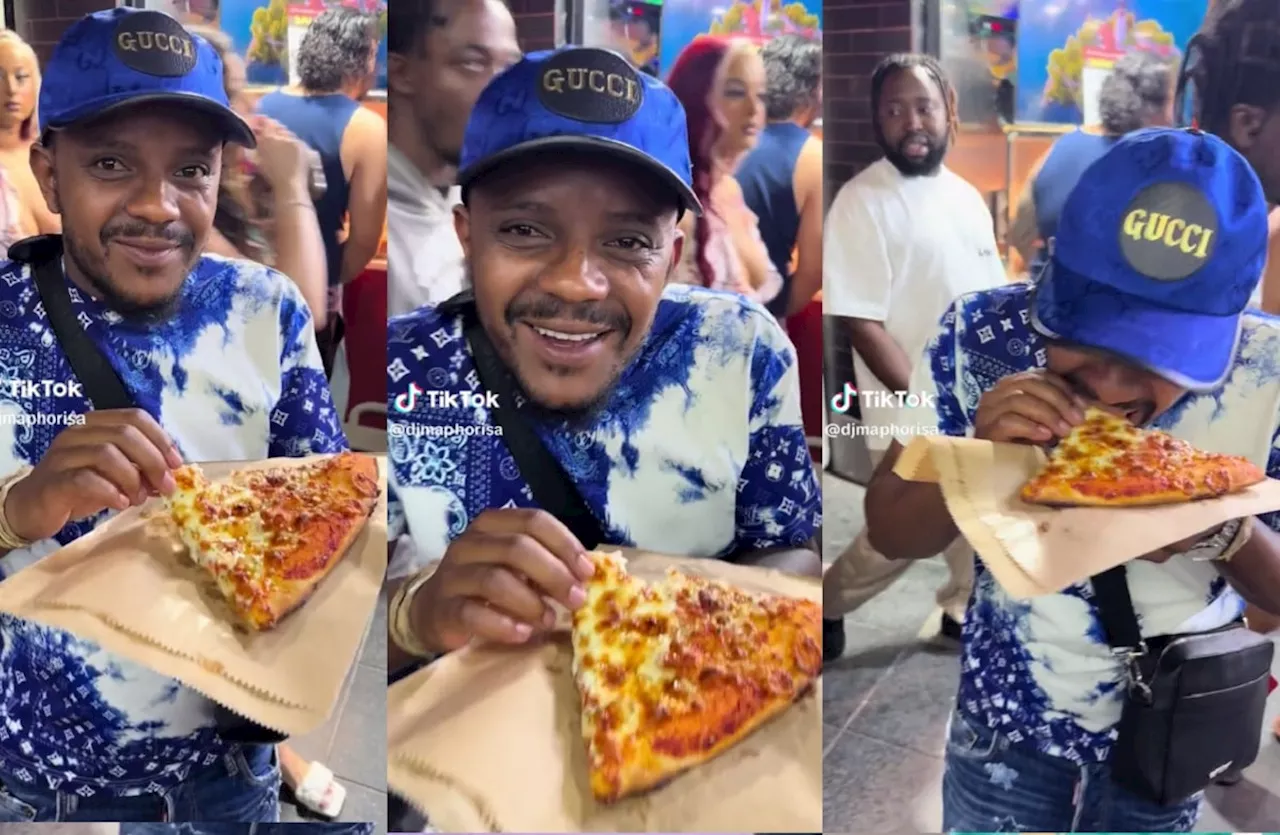 'He's one of us': Kabza De Small eats pizza on the street