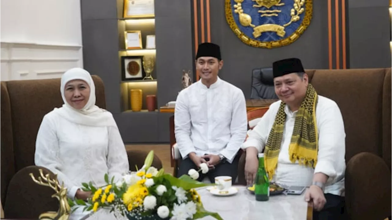 Airlangga-Khofifah Hadiri Golkar Berselawat Bareng Warga Tuban