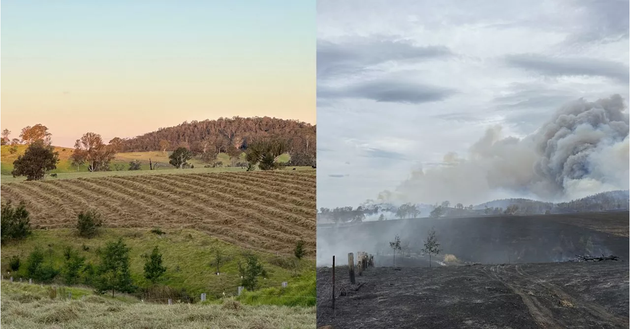 'Really brutal': NSW family's farm gutted by fire for second time