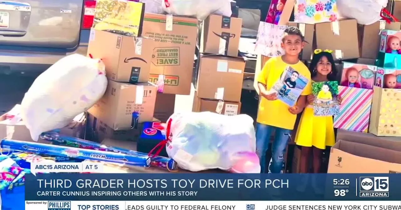 8-year-old cancer survivor hosts toy drive for Phoenix Children's