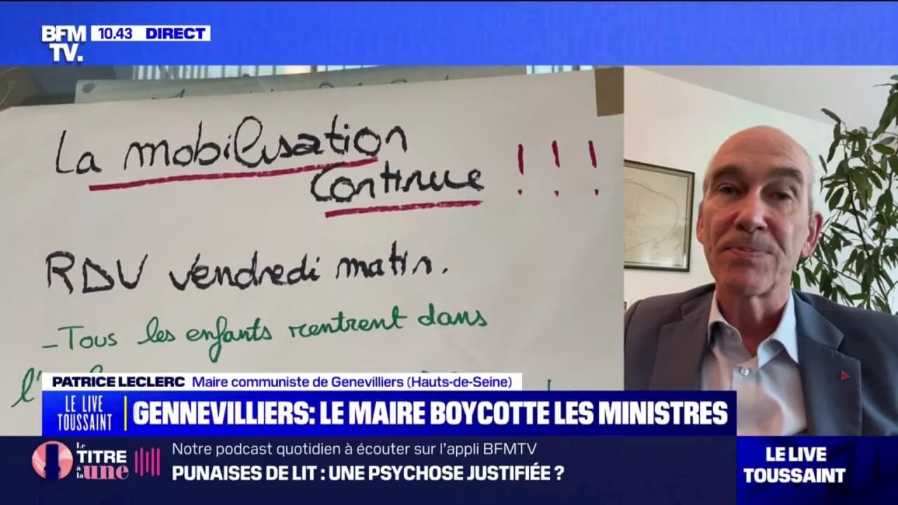 'C'est dans les villes populaires que l'État aide le moins la population puisque c'est l'endroit où il manque le plus d'enseignants', estime Patrice Leclerc, maire de Gennevilliers