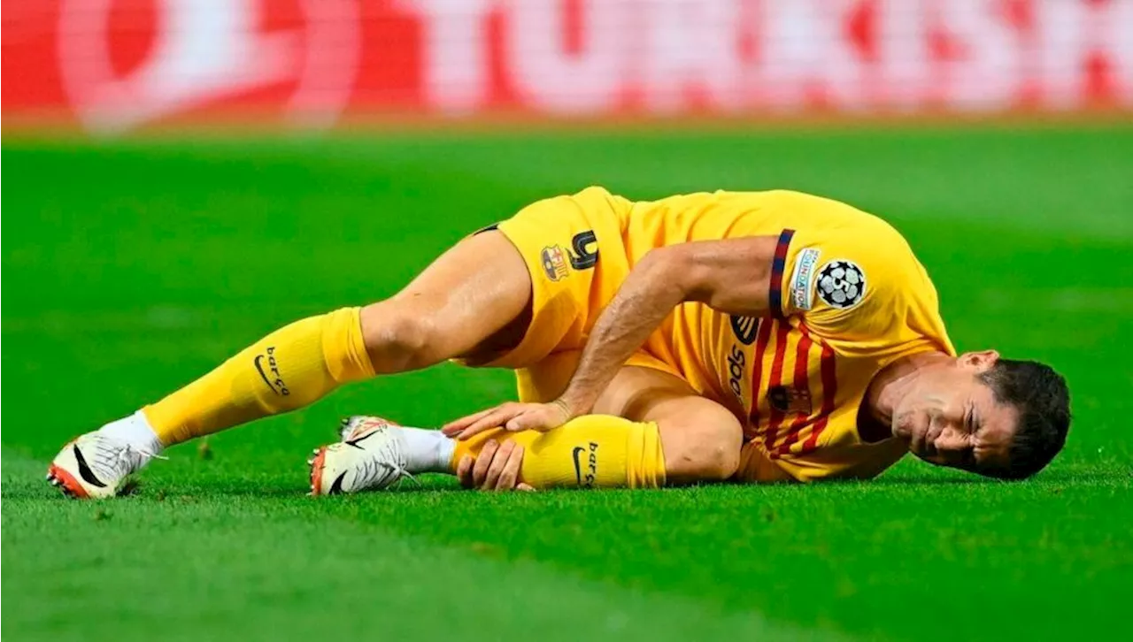 Nedtur for Barcelona: Lewandowski udgår skadet efter brutal tackling