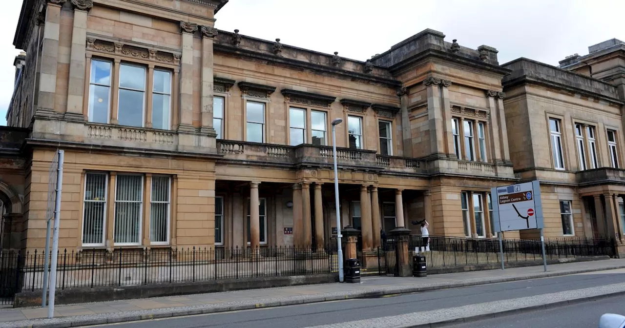 Paisley thug avoids jail after striking door at family home with a knife