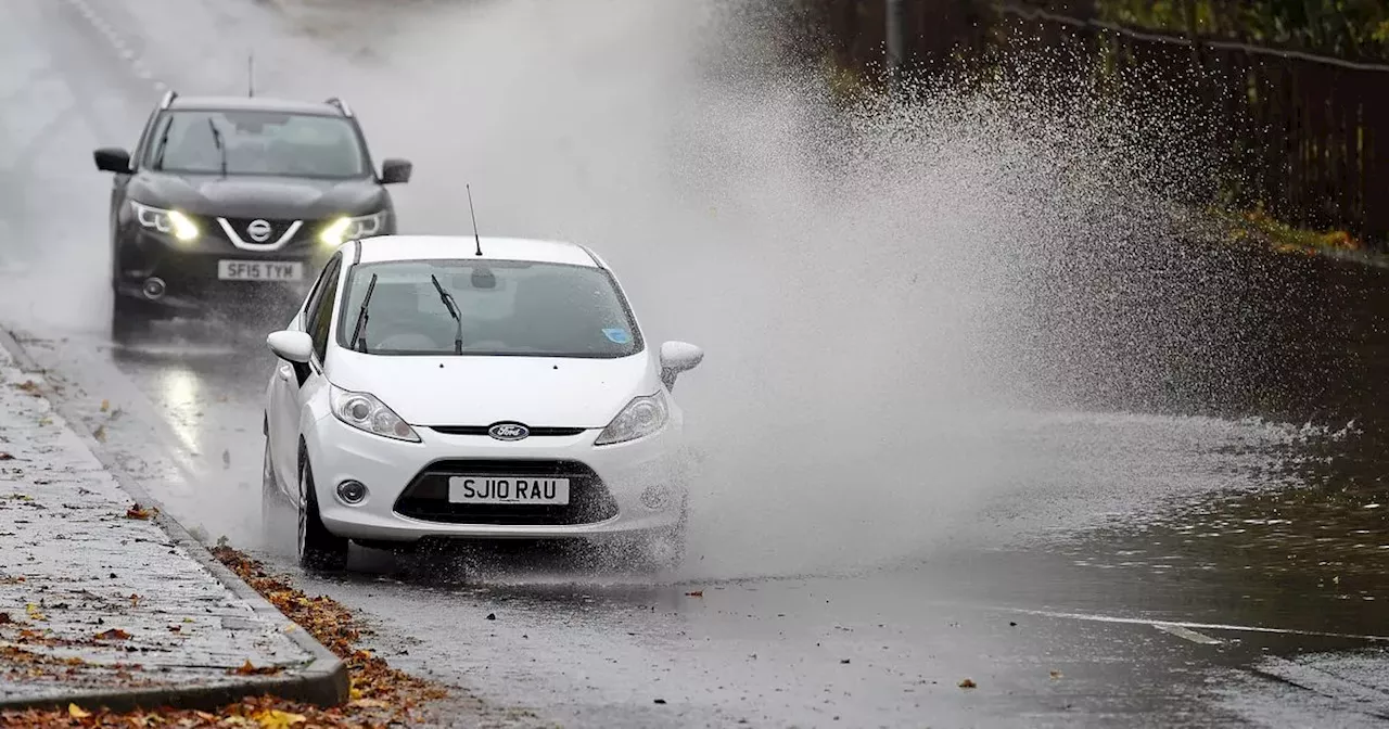 Torrential downpours to batter Scotland as month's worth of rain to fall