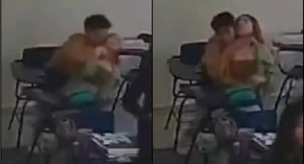 VIDEO: Estudiante aplica llave china a su compañera en salón de clases en Pachuca, Hidalgo