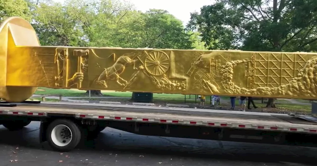 43-foot 'Golden Spike' monument headed home to Utah