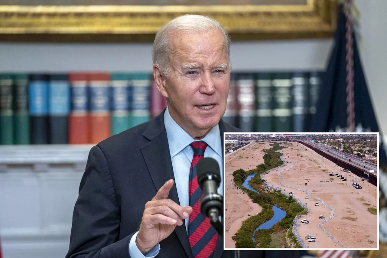 Biden says he 'can't stop' border wall construction, blames Congress for not 'reappropriating' funds