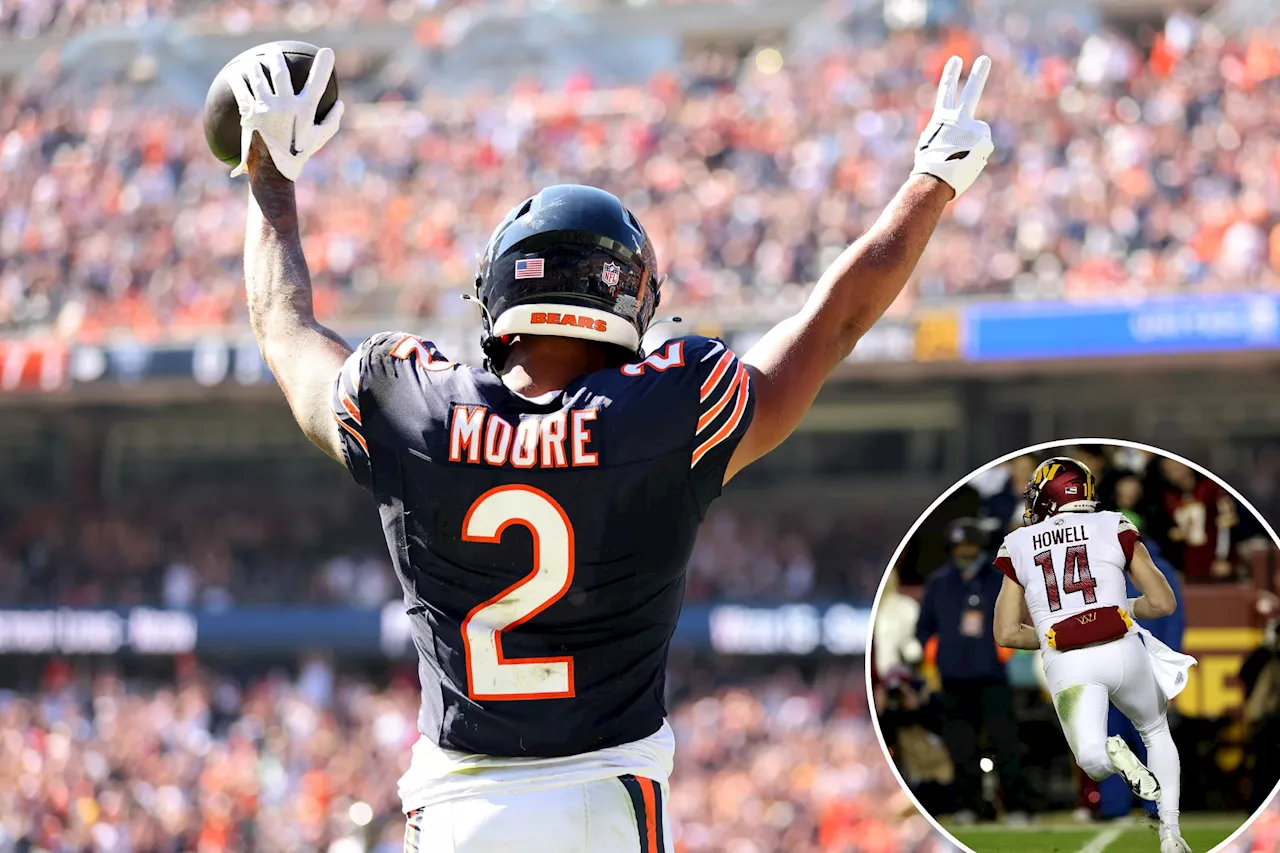 Commanders-Bears anytime touchdown scorer props, picks: DJ Moore, Sam Howell