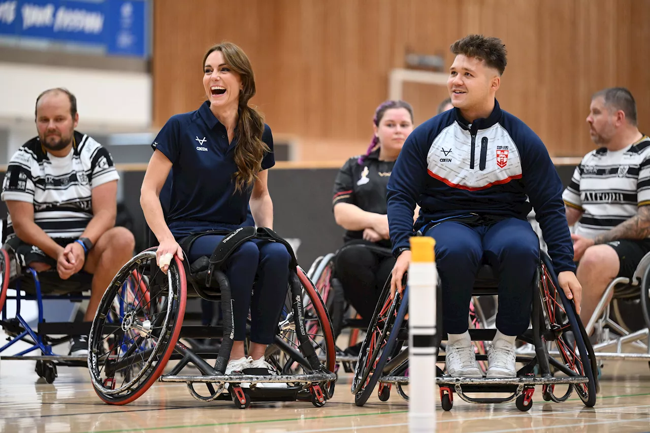 Kate Middleton says she's 'worried' about bandaged finger during wheelchair rugby