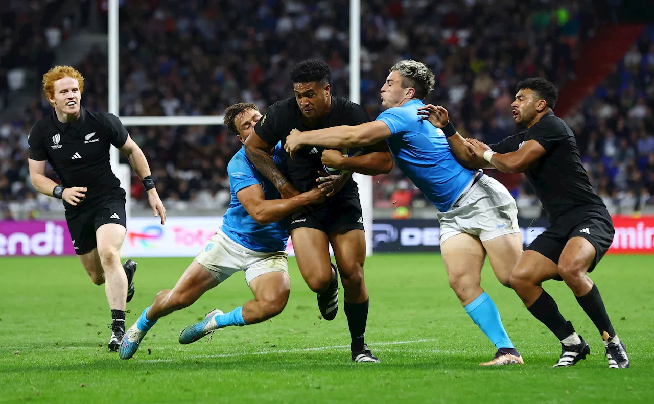 Rugby\u002DNew Zealand thrash Uruguay to ease into World Cup last eight