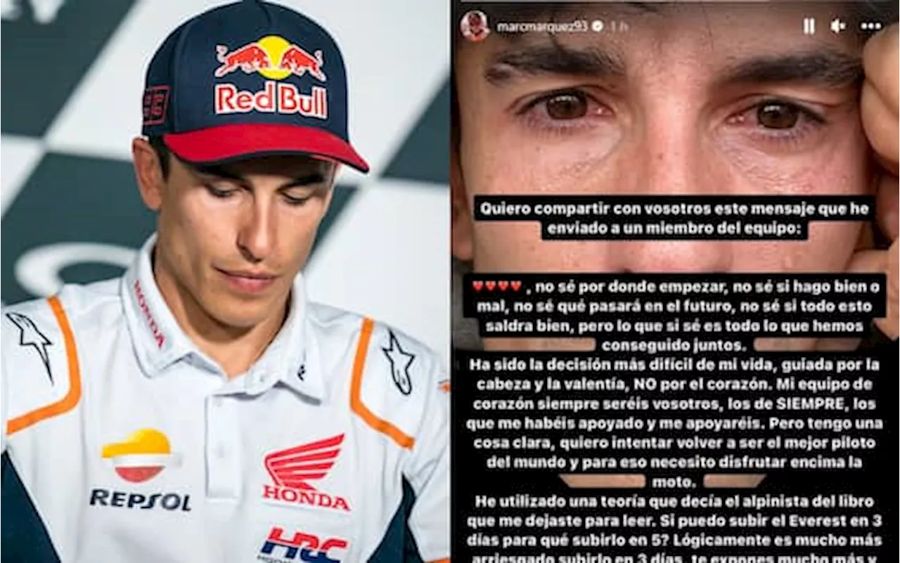 MotoGP, Marc Marquez spiega l'addio alla Honda: 'Voglio tornare il migliore'