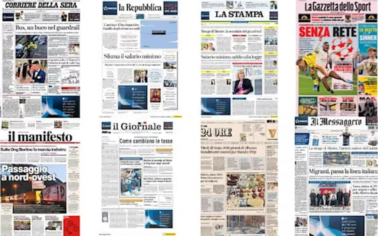 Le prime pagine dei quotidiani di oggi 5 ottobre: la rassegna stampa di Sky TG24